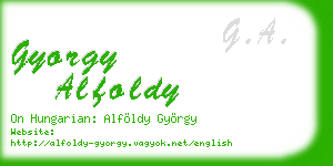 gyorgy alfoldy business card