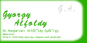 gyorgy alfoldy business card